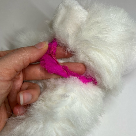 Tyco Kitty Kitty Kittens White Persian Purring Cat Plush Name Tag Colar Vtg 90s - Picture 9 of 13